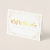 Mele Kalikimaka Confetti Chic Kerstfoto Folie Kaarten (Voorkant)