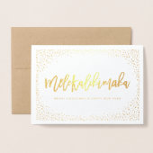 Mele Kalikimaka Confetti Chic Kerstfoto Folie Kaarten (Voorkant met envelop)