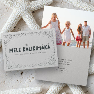 Mele Kalikimaka Confetti en kerstfoto's met sterre Folie Kaarten
