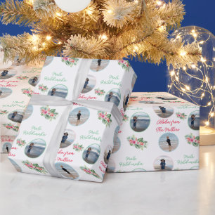 Mele Kalikimaka Custom 3 Foto Kerstmis Cadeaupapier