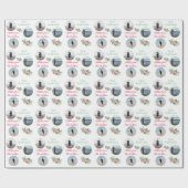 Mele Kalikimaka Custom 3 Foto Kerstmis Cadeaupapier (Vlak)