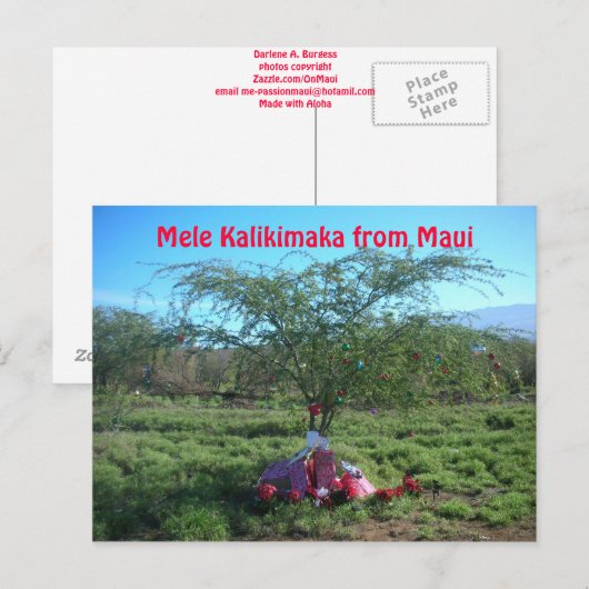 Mele Kalikimaka de Island Way Briefkaart (Voorkant / Achterkant)