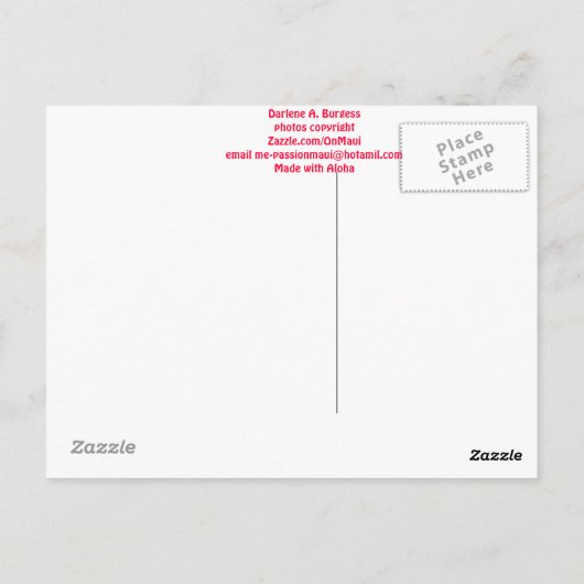 Mele Kalikimaka de Island Way Briefkaart (Achterkant)