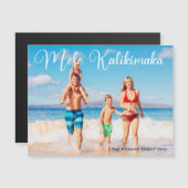 Mele Kalikimaka Familie Foto Beach Magnet Card (Voorkant / Achterkant)