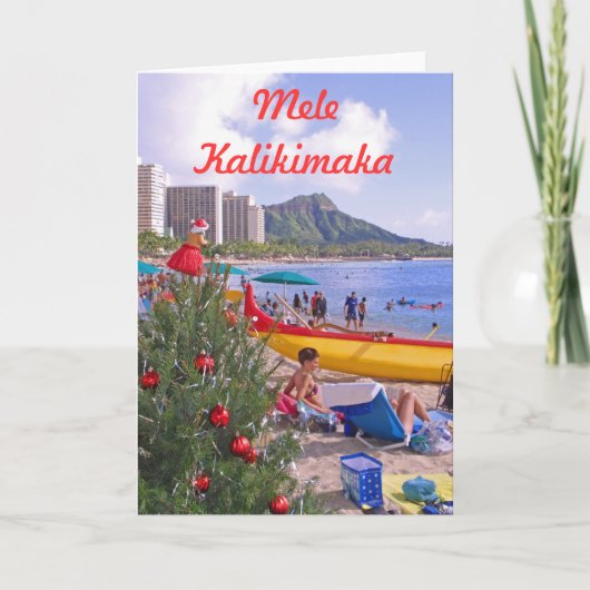 Mele Kalikimaka Feestdagen Kaart (Voorkant)