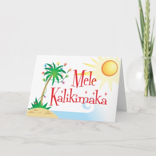 Mele Kalikimaka Feestdagen Kaart (Voorkant)