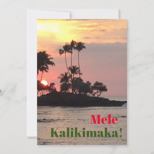 Mele Kalikimaka Feestdagenkaart (Voorkant)