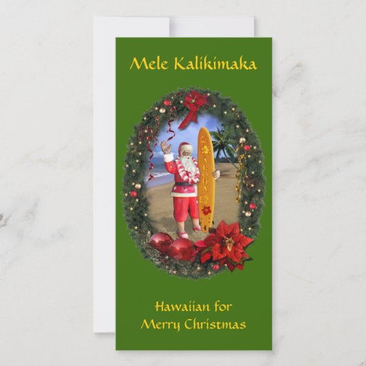 Mele Kalikimaka Feestdagenkaart (Voorkant)