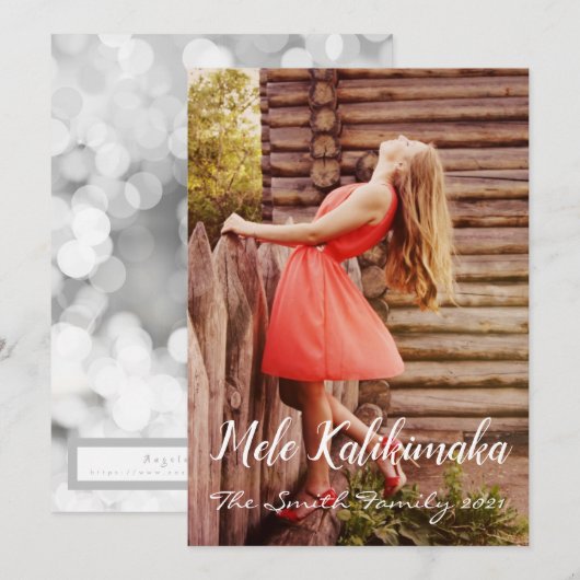 Mele Kalikimaka Feestdagenkaart (Voorkant / Achterkant)