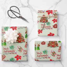 Mele Kalikimaka Festive Gift Wrap Inpakpapier Vel
