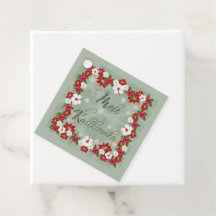 Mele Kalikimaka Floral Gift Label