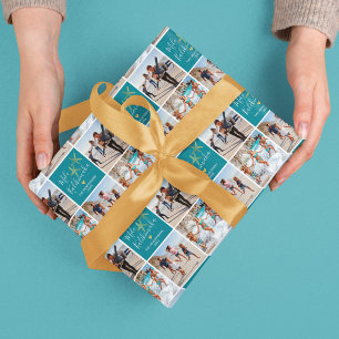 Mele Kalikimaka Foto Collage Cadeaupapier