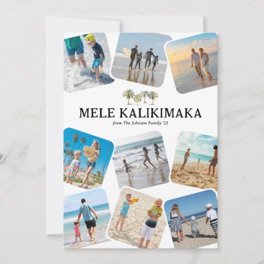 Mele Kalikimaka Foto Collage Feestdagenkaart (Voorkant)