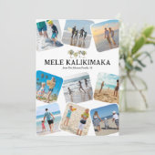 Mele Kalikimaka Foto Collage Feestdagenkaart (Staand voorkant)