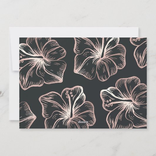 Mele Kalikimaka | Foto Hawaiian Floral Feestdagenkaart (Achterkant)