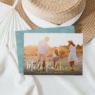 Mele Kalikimaka   Foto Hawaiian Folie Feestdagenkaart