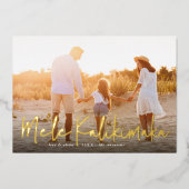 Mele Kalikimaka | Foto Hawaiian Folie Feestdagenkaart (Voorkant)