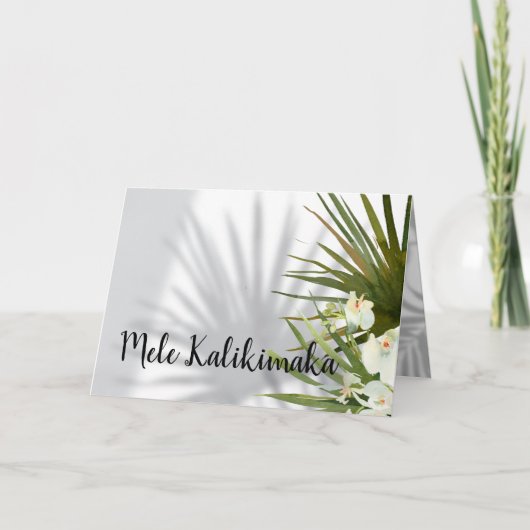 Mele Kalikimaka Foto Hawaiian Kerstgroet Feestdagen Kaart (Voorkant)