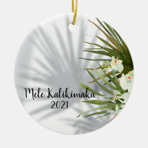 Mele Kalikimaka Foto Hawaiian Kerstgroet Keramisch Ornament
