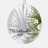 Mele Kalikimaka Foto Hawaiian Kerstgroet Keramisch Ornament (Links)