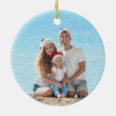 Mele Kalikimaka Foto Hawaiian Kerstgroet Keramisch Ornament (Achterkant)