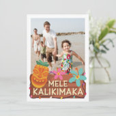 Mele Kalikimaka Foto Hawaiian Kerstmis Kaart (Staand voorkant)