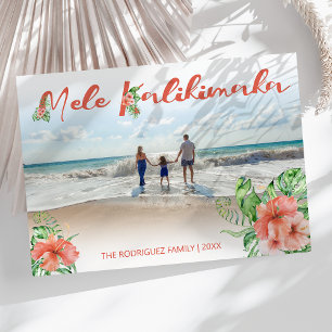 Mele Kalikimaka Foto Kerstfeestdag Kaart