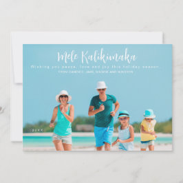 Mele Kalikimaka Foto Kerstmis Feestdagenkaart