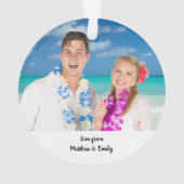 Mele Kalikimaka Foto Palm Tree Island - Kerstmis Ornament (achterkant)