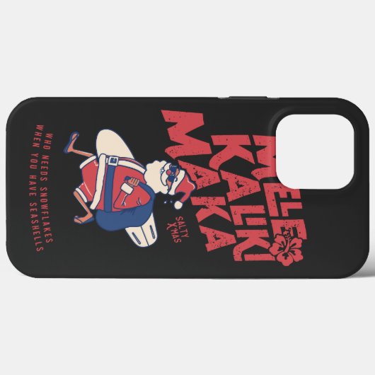 Mele Kalikimaka - Funny Santa Hawaiian Kerstmis Case-Mate iPhone Case (Achterkant (horizontaal))