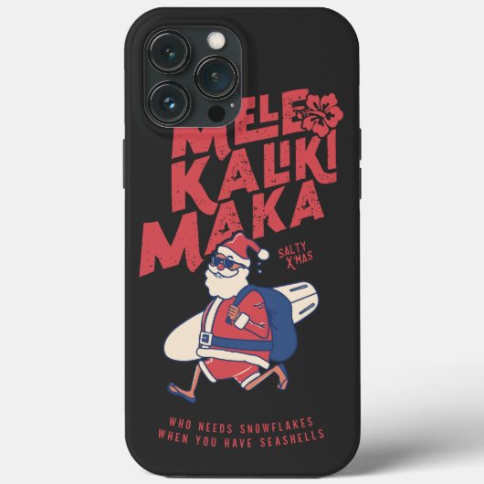 Mele Kalikimaka - Funny Santa Hawaiian Kerstmis Case-Mate iPhone Case (Achterkant)