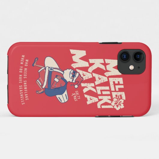 Mele Kalikimaka - Funny Santa Hawaiian Kerstmis Case-Mate iPhone Case (Achterkant (horizontaal))
