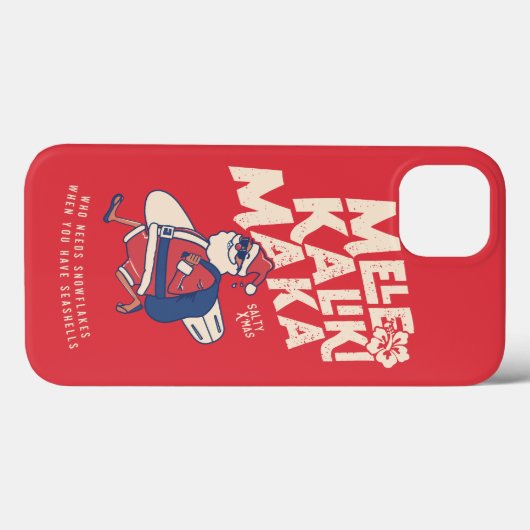 Mele Kalikimaka - Funny Santa Hawaiian Kerstmis Case-Mate iPhone Case (Achterkant (horizontaal))