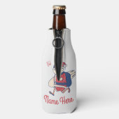 Mele Kalikimaka - Funny Santa Hawaiian Kerstmis Flesjeskoeler (Fles Achterkant)