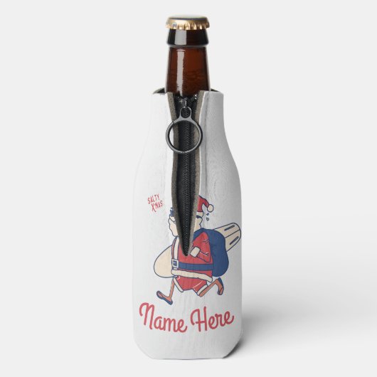 Mele Kalikimaka - Funny Santa Hawaiian Kerstmis Flesjeskoeler (Fles Achterkant)