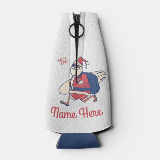 Mele Kalikimaka - Funny Santa Hawaiian Kerstmis Flesjeskoeler (Achterkant)