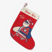 Mele Kalikimaka - Funny Santa Hawaiian Kerstmis Kleine Kerstsok (Voorkant (Hangend))