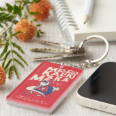 Mele Kalikimaka - Funny Santa Hawaiian Kerstmis Sleutelhanger (Voorkant Rechts)