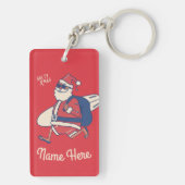 Mele Kalikimaka - Funny Santa Hawaiian Kerstmis Sleutelhanger (achterkant)