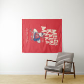 Mele Kalikimaka - Funny Santa Hawaiian Kerstmis T Wandkleed (In Situ (horizontaal))