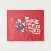 Mele Kalikimaka - Funny Santa Hawaiian Kerstmis Wandkleed (Voorkant (horizontaal))