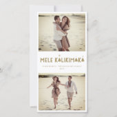 Mele Kalikimaka Glow 2 Photo Collage Kerstmis Feestdagenkaart (Voorkant)