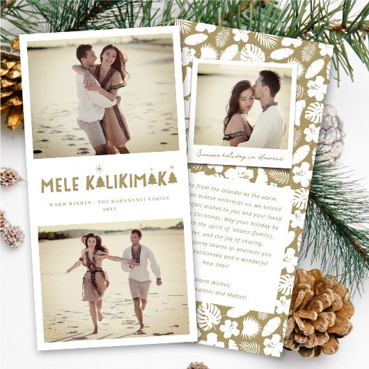 Mele Kalikimaka Glow 2 Photo Collage Kerstmis Feestdagenkaart