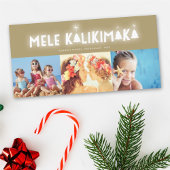Mele Kalikimaka Glow Kerstmis 3 Foto Collage Feestdagenkaart