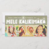 Mele Kalikimaka Glow Kerstmis 3 Foto Collage Feestdagenkaart (Voorkant)