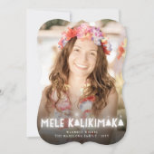 Mele Kalikimaka Glow Stars Modern kerstfoto Feestdagenkaart (Voorkant)