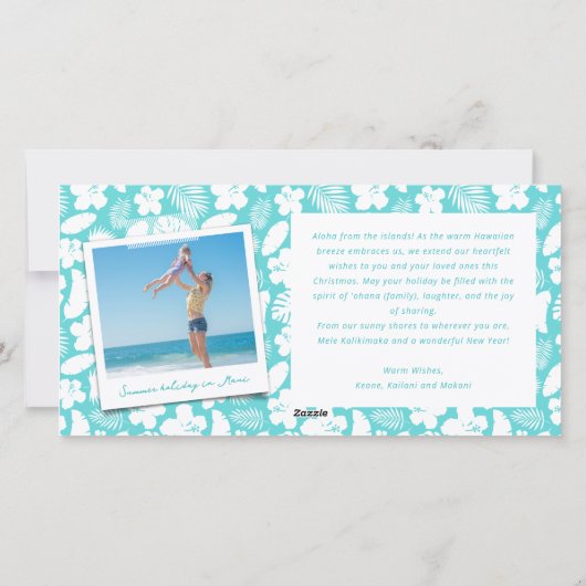 Mele Kalikimaka Glow Stars Modern kerstfoto Feestdagenkaart (Achterkant)