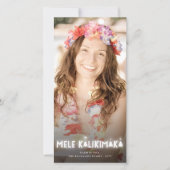 Mele Kalikimaka Glow Stars Modern kerstfoto Feestdagenkaart (Voorkant)