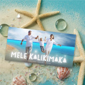 Mele Kalikimaka Glow Stars Modern kerstfoto Feestdagenkaart
