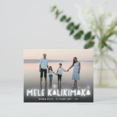 Mele Kalikimaka Glow Stars Modern kerstfoto Feestdagenkaart (Staand voorkant)